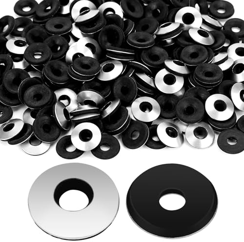 Unterlegscheiben Set EPDM Dichtscheiben Edelstahl Gummi Dichtungen 200 Stück Karosseriescheiben M 6.3 x 16 mm Beilagscheiben Set Gummidichtung Rund für Schrauben Spenglerschrauben (M6.3x16mm)