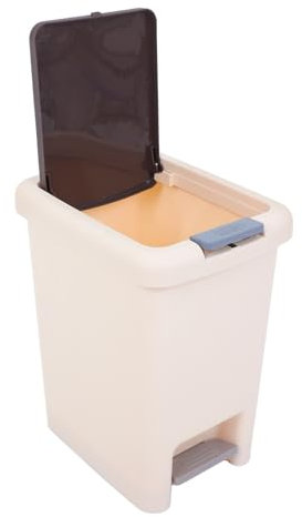 Cabilock Papelera de Baño con Tapa Cubo de Basura con Pedal para Desechos de Cocina Diseño para Hogar Oficina y Dormitorio y Bloqueo de Olores