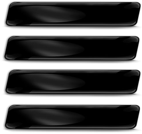 Biomar Labs 4 x Aufkleber 3D Gel Silikon Autoaufkleber für Moto Fahrrad Motorrad Biker Helm Stickers Auto Fenster Telefon Laptop PC Tablet Tür Emblem Schwarz SP 2 B