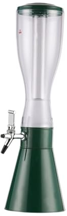 Dispenser Bevande per Festa Distributore di Bevande A Torre for Birra da 3 Litri con Rubinetto con Luci LED Colorate Brillanti Spillatore Birra da Tavolo(Grün)