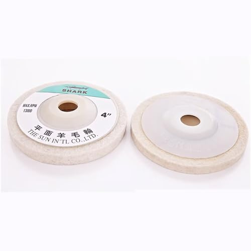 5pcs 100mmx16mm Wool Wheel Mirror Polishing Disc Coarse Wool used for Polishing Jade, Metal, Stainless Steel, Wood, Felt Wheels Installed on an Angle Grinder to Polish