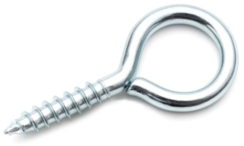 Design61 10 viti ad anello con occhiello con filettatura in legno, ganci a vite da parete zincati per parete e soffitto, ganci per il fissaggio di corde, catene, piante lampade (30 x 14 mm, 10 pezzi)