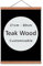 UniBridge DIY Natural Wooden Magnetic Photo/Picture/Canvas Painting/Poster Hanger for Home Decoration Wall Art - Teak Wood 40 cm (16 inch) with Cord