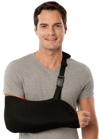 variteks Orthopädische Armschlinge, Schulterbandage, Armstütze und Armhalterung, Postoperative Nutzung, Für Brüche, Verletzungen, Reha und Gipsversorgung (L)
