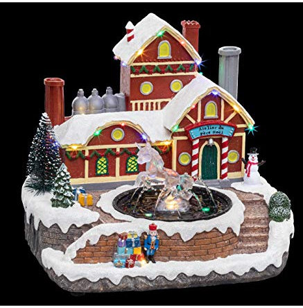 Fééric Lights and Christmas Déco Noël - Village de Noël 8 LEDs animé - Fontaine, cm