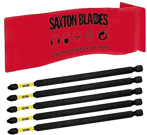 5X Saxton PZ2 152mm Long Magnetic Impact Duty Pozi-Drive Screwdriver Drill Driver Bits for Dewalt Milwaukee Bosch Makita etc