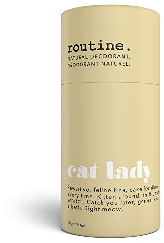 ROUTINE Natural Deodorant Stick for Women and Men - 50g | Antiperspirant Deodorant for All Types of Skin | Even Tone Balancing, Aluminum Free, and Travel Size Deodorant - Cat Lady