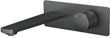 BERNSTEIN® Waschtischarmatur XELO zur Wandmontage Badarmatur in Gunmetal Inkl. Unterputz-Grundkörper Wasserhahn Bad Inkl. Unterputz-Grundkörper, Badezimmerarmatur