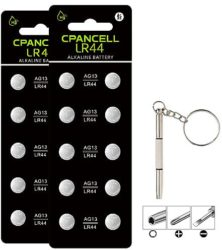 L1154f Battery LR44 AG13 L1154 a76 357 303 sr44 Batteries 1.5V Button Coin Cell Batteries (20 Count)