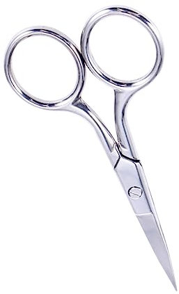 minkissy Nasenhaarschere Edelstahl 2 Stück Präzisionsset Mit Gebogenen Spitzen Für Augenbrauen Bart Schnurrbart Herrenpflege