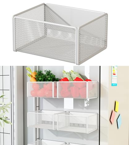 Magnetregal Küchenorganizer Gewürzregal Magnetisch Kühlschrank Magnet Regal | Ablage Halter Organizer Küchen Waschmaschine Waschtrockner Whiteboard, Schließfach - Haus Küche Wäsche Büro Schule