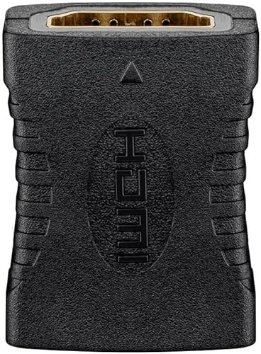 goobay 65743 Adaptateur de Connexion HDMI Femelle vers Femelle 8 K @ 60 Hz/Coupleur avec HDMI 2.1 UHD 4 K @ 120 Hz pour Ordinateur Portable, téléviseur, Moniteur, PC