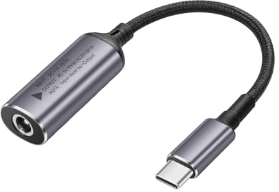 SinLoon PD 140W DC5525 to USB C Cable DC 5.5mm x 2.5mm Female Input to Type C Male Power Charging Cable with PD Automatic Identification Chip,for Phones,Tablets,Laptops(DC5525)