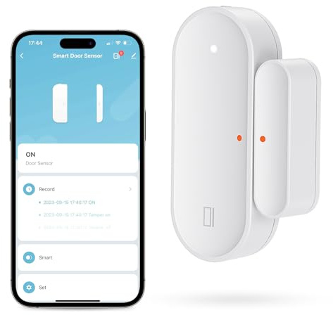 AVATTO Zigbee Smart Tür-/Fensterkontakt mit Batterie, Erfordert AVATTO Hub, Drahtloser Detektor für Alarmanlage, Smart Home Sensor Kompatibel mit Alexa Google Assistant | MQTT HA | Tuya
