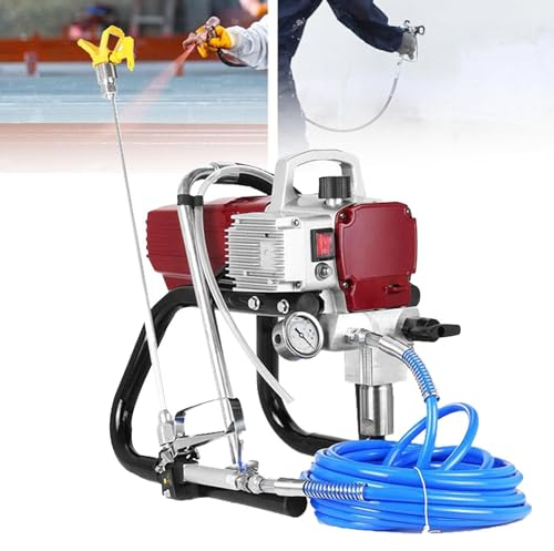 DPLXFPP Kit Pistola Pulverizadora Eléctrica Presión Pulverización Ajustable Profesional, Pulverizador Pintura con Control Sin Aire para Pinturas Dispersión/Látex, Pulverizador Pintura para Valla