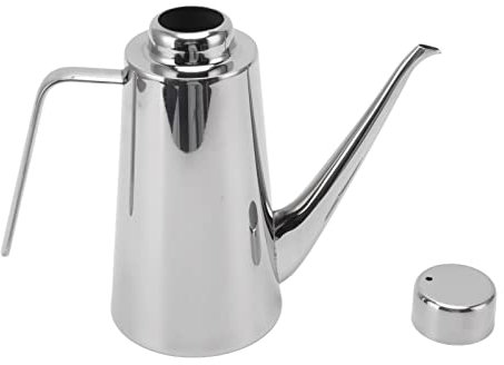 Jwthee Distributeur d'huile d'olive, bouteille distributrice d'huile d'olive de 850 ml avec couvercle et poignée, distributeur d'huile en acier inoxydable 304, huilier à vinaigre, pot de