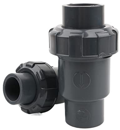 20 25 32 40 50mm PVC clapet anti-retour unidirectionnel clapet anti-retour Aquarium réservoir de poisson adaptateur Irrigation tuyau d'eau Joints 1 pièces(I.D 40mm)