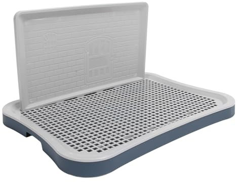 Hundetoilette, Hundetrainingstoilette mit individueller Wandmontage, 20 x 14 x 2,3 Zoll Welpen-Pipipadhalter für den Innenbereich für mittelgroße und kleine Hunde (Navy blau)