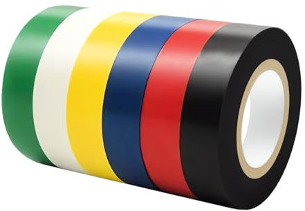 Duccinp Cinta aislante (6 unidades, PVC, 19 mm x 13 m)