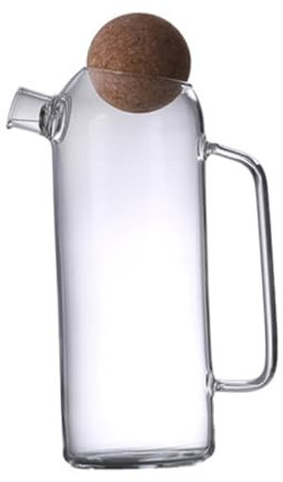 FONDOTIN 1pc Cork Glass Tea Kettle Teiera in Spesso Juice Jar Tea Pitcher Per Uso Domestico