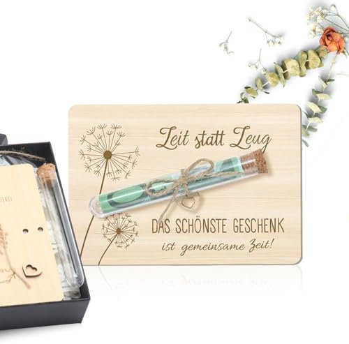 CHANXIUZAI Holz-Grußkarte zur Konfirmation mit Reagenzglas, Zeit Statt Zeug Gutschein Geldgeschenke Verpackung mit Reagenzgläser Lustige Geldverpackung (Zeit Statt Zeug)