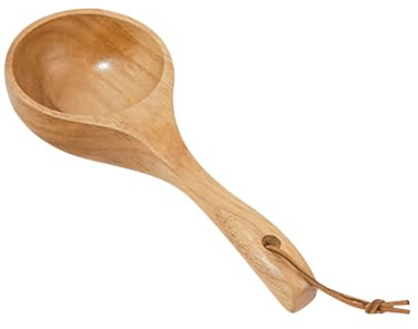 JIHUOO Cuchara de madera redonda extragrande de 20,5 x 8 cm, cuchara de madera grande para granos de café, cuchara de madera grande, cuchara medidora de café molido, cuchara de cocina multifuncional