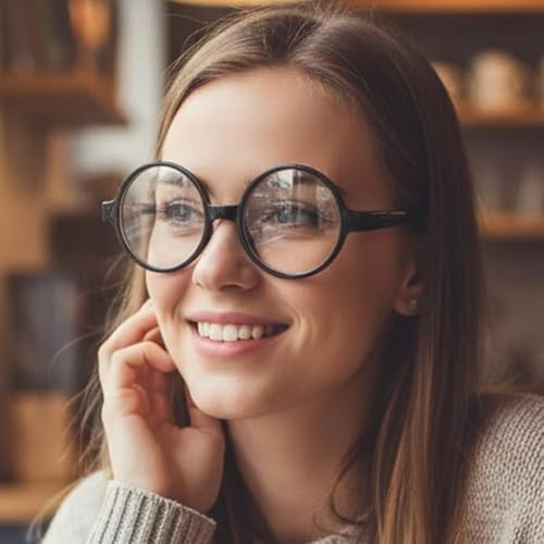 Hatstar Hipster Brille | Fachidiot Sonderling | Streber Nerd Horn Brille für Erwachsene, Kinder | Kostüm Accessoire zu Karneval & Fasching