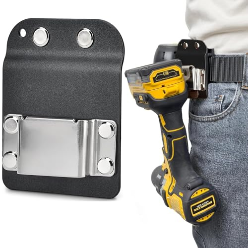 Étui pour ceinture à outils de perçage - Clip de ceinture à outils - Porte-ceinture robuste en acier inoxydable 304 - Pour perceuse sans fil, visseuse à percussion, cloueuse, mètre ruban