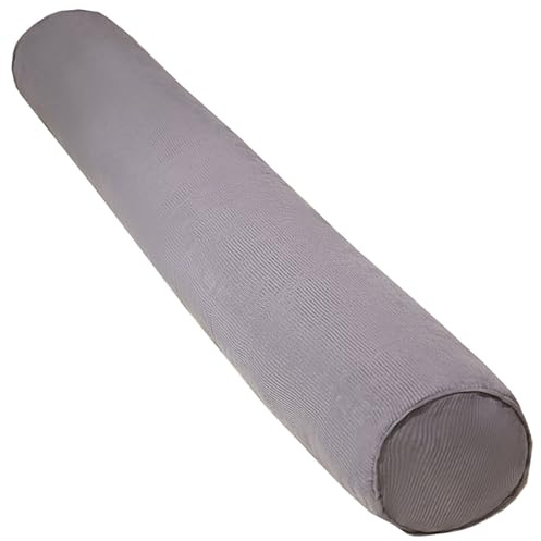 ZEaink Nackenrolle Rollenkissen lang 60/80/100/120/150 cm Nackenrolle Weichem Zylindrisches Nackenkissen Bequemes mit Reißverschlus für Kopf, Nacken, Rückenstütze Reisekissen(Gray,18cmx100cm)