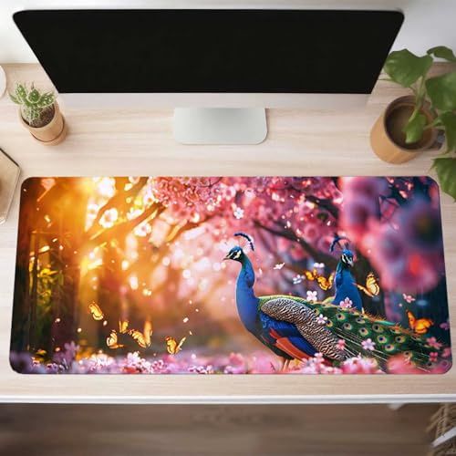 Mouse Mat, Gaming Mouse Pad Red 1400x600x3mm Large Mause Mat Horse Desk Pad, Non-Slip Rubber Base Desk Accessories, Waterproof, Stitched Edges Mausepad, Improved Precision and Speed PjY706 J-4