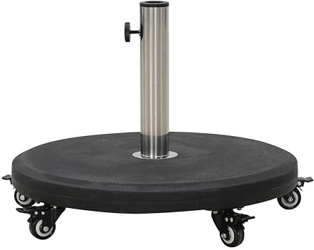 METRO Professional Sonnenschirmständer mit Rollen, HDPE/Beton, Ø 58 cm x 43 cm, 30 kg, Schwarz