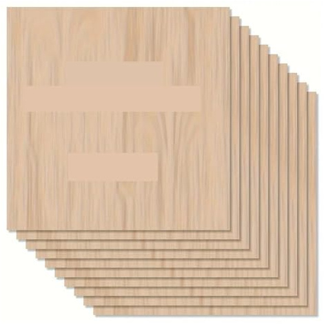 Unfinished Wood Láminas de madera contrachapada tilo for corte y grabado láser. Madera sin acabado for manualidades modelismo