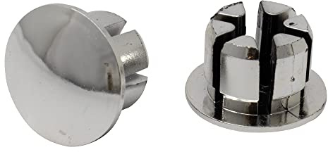 Fenix Cycles Bike Handlebar Bar End Plugs Caps Chrome (Set of 2) Bicycle Grip Mountain BMX MTB