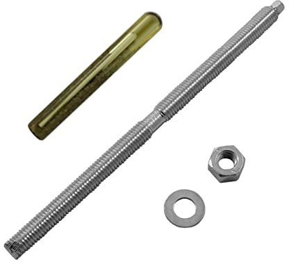 Lumonic Ankerstange + Verbundankerpatrone M8 x 110 Edelstahl A4 I Zur Verwendung als Keilanker, Metalldübel, Bolzenanker, Blitzdübel I Für verschiedene Arten Durchsteckmontagen