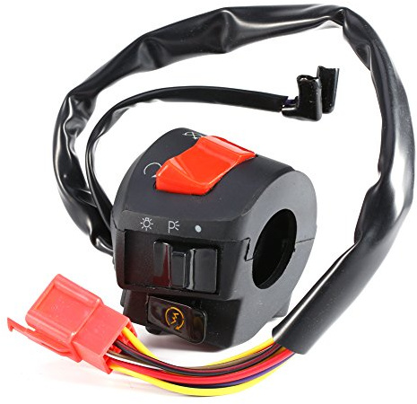 Schalter für Motorradbeleuchtung, linke und rechte Seite, Lenker, 2 Stück, Universal, 7/8 Zoll, Lenker-Hupe Blinker, Lichtschalter