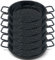 Menax - Paella Pfanne Mini - Stahl Antihaftbeschichtet - Schwarz - Set 6 - Ø 10 cm - 1 Portionen