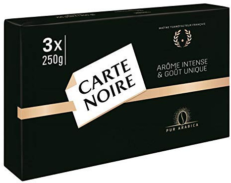 Carte Noire classique, café moulu pur arabica, 3 paquets de 250g