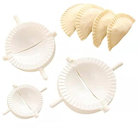 Urisgo Ravioli Dumpling Maker Set, 3 Pcs Meat Pie Molds Pasty Pastry Press Manual Meat Pierogi Press Mould for Home Kitchen Cooking