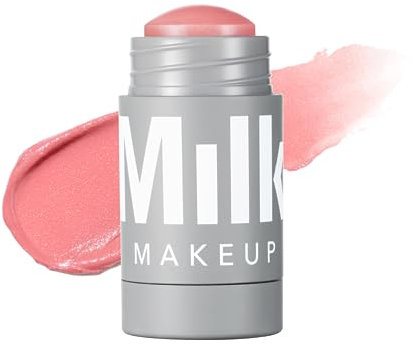 Milch Makeup Lippe + Wange, Strich (Hellrosa) - 0,21 fl oz - Creme Rouge & Lippenfarbe - Baubar & mischbar - 1.000+ Wischbewegungen pro Stick - Nicht komedogen - Vegan, tierversuchsfrei