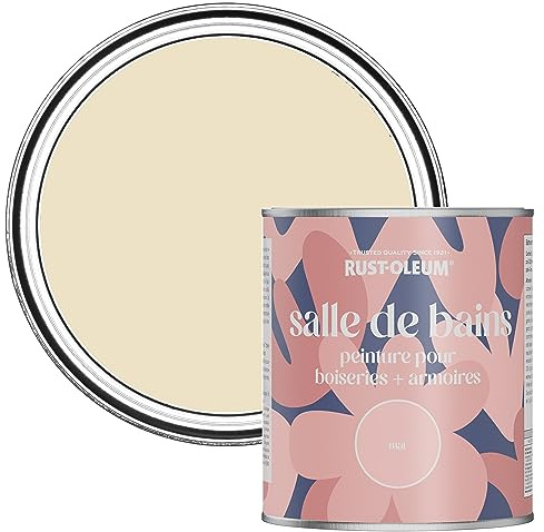 Rust-Oleum Cream Moisture Resistant Bathroom Wood and Cabinet Paint in Matt Finish - FEATHERSTONE 750ML