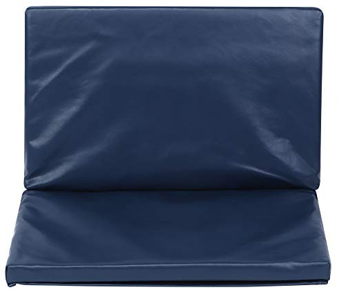 Luqeeg Fußstützen-Pedal-Beinpolster, Rollstuhl-Beinstütze,Beinpolsterschutz mit Abwischbarer Vinylabdeckung und Schnellverschlussriemen für Alle Behinderten Rollstühle (Blau)