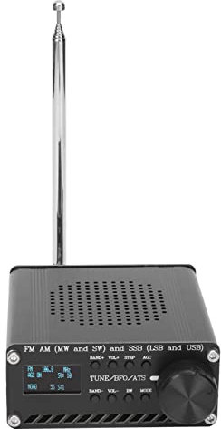 UPQRSG Receptor de Radio de Banda Completa, Radio Portátil de Diseño Profesional, Escáner de Receptor de Radio de Frecuencia FM Am (MW SW) SSB (LSB USB) de Aleación de Aluminio