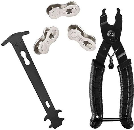 Fongmore Bike Chain Repair Tool Bike Link Plier Chain Wear Indicator Checker 6 Pairs Bicycle Missing Links For 6/7/8/9/10 Speed Chains Repair