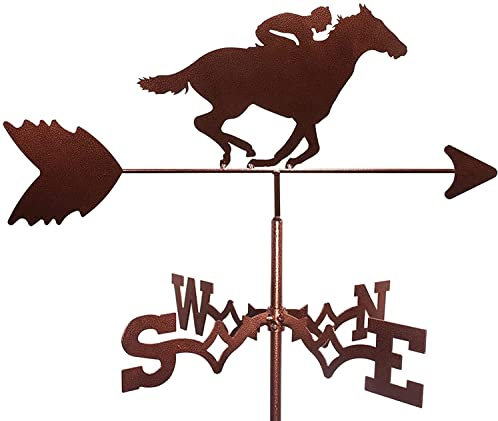 EICOFF Veleta de Metal para Montar a Caballo para jardín, decoración de Patio, Adornos artesanales de Veleta de Viento de Acero Inoxidable