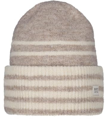 Barts Damen Beanie Inaru Strickmütze mit Streifen 1717 Cream 10