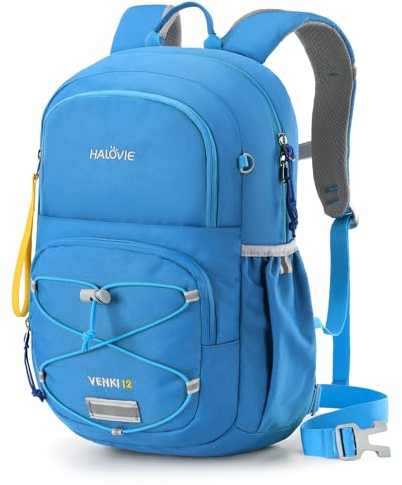 HALOVIE Kinderrucksack 12L Mit Brustgurt für Jungen Mädchen Wanderrucksack Kinder für 3-8 Jährige Rucksack für Wandern Outdoor