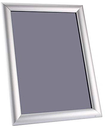 Cadre Photo A4 en Aluminium Argenté pour Tombe, Affichage Mural à Clip Sans Outils