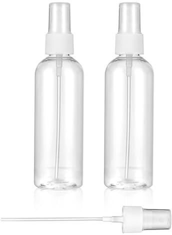 Qianyu 2 flaconi spray da 30 ml, trasparente, da viaggio, portatile, in plastica, per fiori, capelli, profumi, acqua, alcool, pulizia della casa