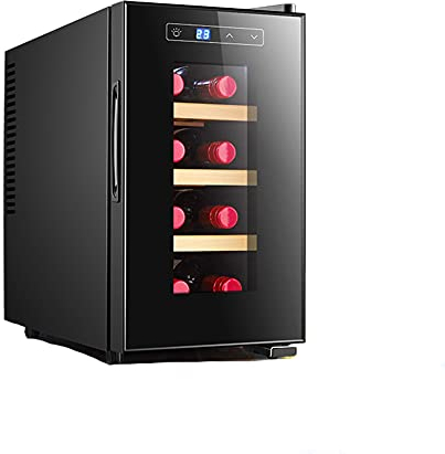 SmPinnaA Petite Cave À Vin Électronique, Réfrigérateur À Vin De Bureau Domestique, Cave À Vin Indépendante avec Porte en Verre, 8-18°C/LED/Pas De Vibration,A