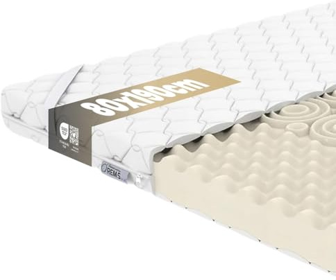 REM-Sen Matratzen Topper Matratzentopper 80x190cm Höhe 7 cm Härtegrad 4 (H4) Mattress Feste Topper aus Polyurethanschaum mit Massageprofil, Dreilagige Membranhülle Für Sofa, Bet, Öko-Tex Zertifiziert